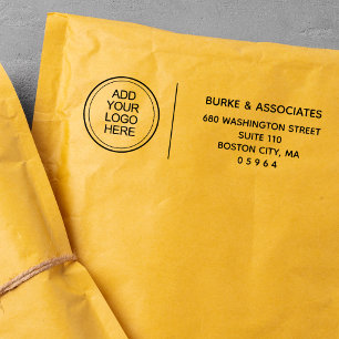 ロゴの追加ビジネス差出人住所 セルフインキングスタンプ