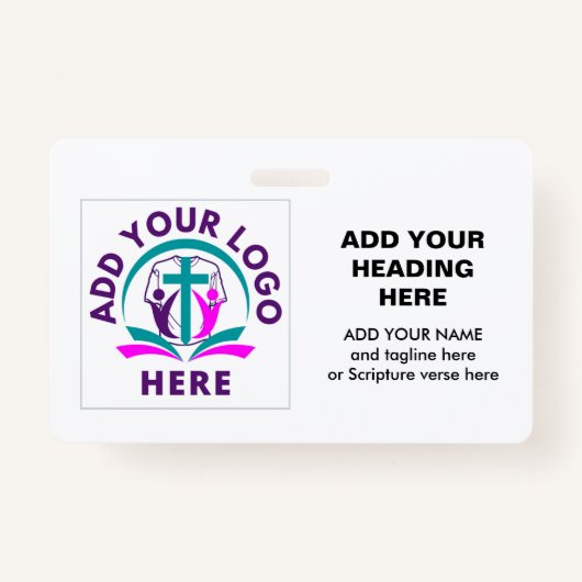 ロゴの追加ビジネス教会 バッジ (正面)