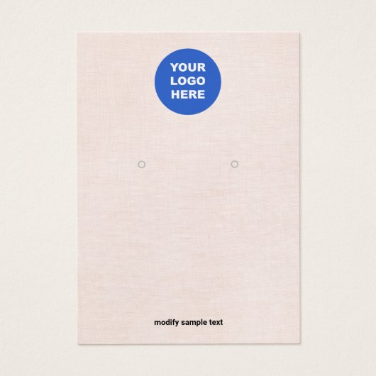 ロゴの追加ピンクイヤリングディスプレイカード (正面)