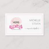 ロゴの追加ピンクベーカリー名刺 名刺 (正面)