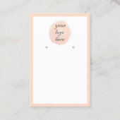 ロゴの追加ピーチボーダーイヤリングディスプレイ 名刺 (正面)