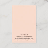 ロゴの追加ピーチボーダーイヤリングディスプレイ 名刺 (裏面)