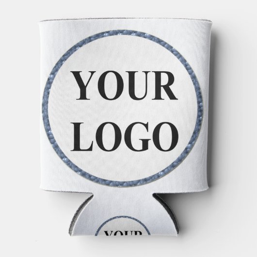 ロゴの追加ブライダルウェディングシャワーエレガントシンボルや象徴 缶クーラー (正面)