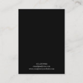 ロゴの追加ブラックイヤリングジュエリー表示カード 名刺 (裏面)