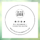 ロゴの追加ブラックソーシャル縁どメディアブランディング ウィンドウサイン (シート3)