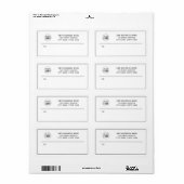 ロゴの追加ブラックビジネス縁ど差出人住所 ラベル (フルシート)