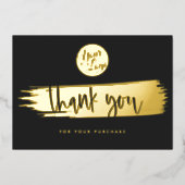 ロゴの追加ブラック金ゴールド割引カード 箔シーズンカード (正面)