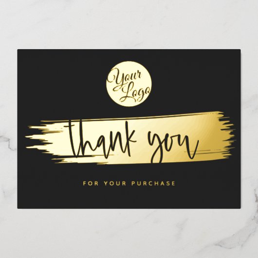 ロゴの追加ブラック金ゴールド割引カード 箔シーズンカード (正面)