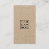 ロゴの追加プロフェッショナル垂直Kraft紙 名刺 (裏面)