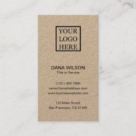 ロゴの追加プロフェッショナル垂直Kraft紙 名刺
