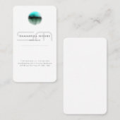 ロゴの追加プロフェッショナル平白モノグラム 名刺 (正面/裏面)