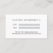 ロゴの追加プロフェッショナル白アポイントメントカード 名刺 (裏面)