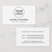 ロゴの追加プロフェッショナル白アポイントメントカード 名刺 (正面/裏面)