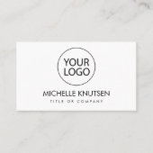ロゴの追加プロフェッショナル白アポイントメントカード 名刺 (正面)