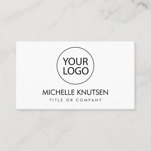 ロゴの追加プロフェッショナル白アポイントメントカード 名刺 (正面)