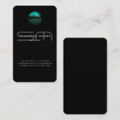 ロゴの追加プロフェッショナル白黒モノグラム 名刺 (正面/裏面)