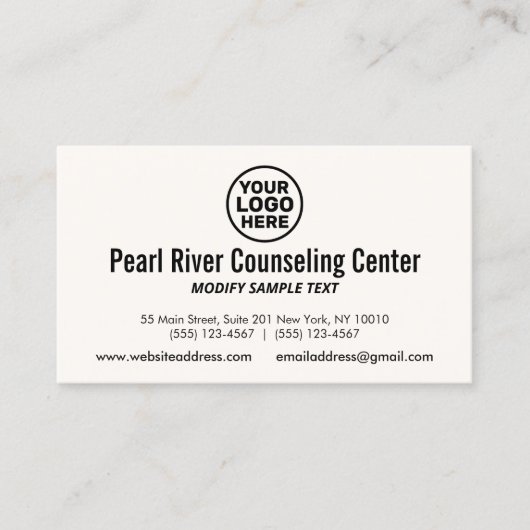 ロゴの追加プロフェッショナル 名刺 (正面)