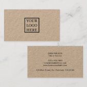 ロゴの追加プロフェッショナルKraft紙 名刺 (正面/裏面)