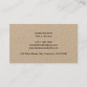 ロゴの追加プロフェッショナルKraft紙 名刺 (裏面)