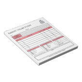 ロゴの追加ベーカリービジネスライトコーラルオーダー型枠 ノートパッド (アングル)