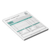 ロゴの追加ベーカリーBusiness Mint Green Order型枠 ノートパッド (アングル)