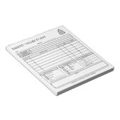 ロゴの追加ベーカリーBusiness Order型枠メモ帳 ノートパッド (アングル)