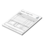 ロゴの追加ベーカリーBusiness Order型枠メモ帳 ノートパッド (回転)