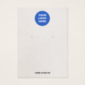 ロゴの追加ベージュイヤリングディスプレイカード (正面)