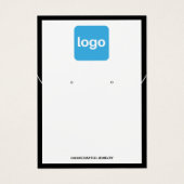 ロゴの追加ホワイトイヤリングとネックレスディスプレイ (正面)