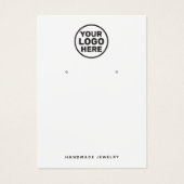 ロゴの追加ホワイトイヤリングディスプレイホルダーQRコード (正面)