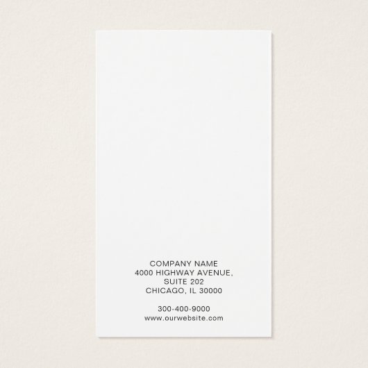 ロゴの追加ホワイトイヤリング表示カード (裏面)