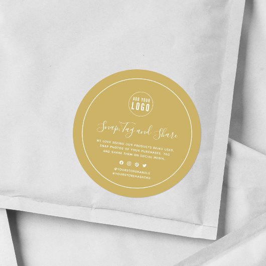 ロゴの追加ホワイトス縁どナップと共有のカスタム色 ラウンドシール