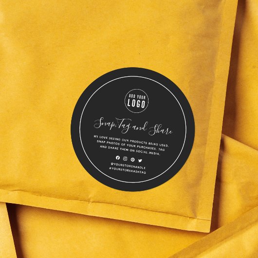 ロゴの追加ホワイトス縁どナップと共有のカスタム色 ラウンドシール