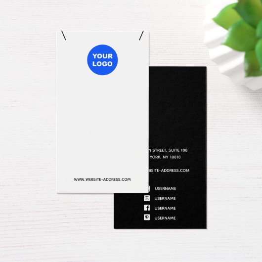 ロゴの追加ホワイトネックレスペンダントディスプレイ (デスク)