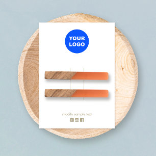 ロゴの追加ホワイトヘアクリップバレットディスプレイカード