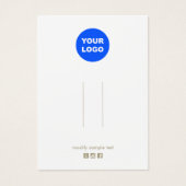 ロゴの追加ホワイトヘアクリップバレットディスプレイカード (正面)