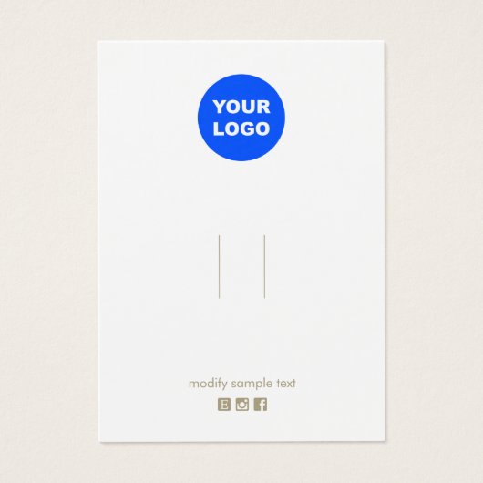 ロゴの追加ホワイトヘアクリップバレットディスプレイカード (正面)