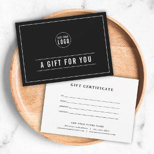 ロゴの追加ホワイトラインカスタムカラーギフト証明書