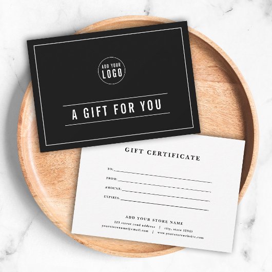 ロゴの追加ホワイトラインカスタムカラーギフト証明書