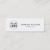 ロゴの追加ミニマシンプルリスト編集可能な色 スキニー名刺 (正面)