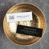 ロゴの追加ミニマシンプルリスト編集可能な色 スキニー名刺