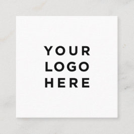 ロゴの追加ミニマシンプルリスト編集可能な色 スクエア名刺