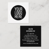 ロゴの追加ミニマリシンプルスト編集可能色 スクエア名刺 (正面/裏面)