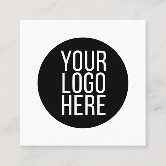 ロゴの追加ミニマリシンプルスト編集可能色 スクエア名刺 (正面)