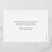 ロゴの追加ミニマル金ゴールド星のビジネスホリデー 箔招待状 (裏面)