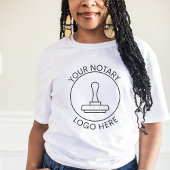 ロゴの追加ミニマルQRプロモーション公証人カスタム Tシャツ