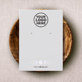 ロゴの追加ムーンフェイズ〔占星術の〕十二宮図イヤリングディスプレイブシン 名刺