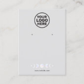 ロゴの追加ムーンフェイズ〔占星術の〕十二宮図イヤリングディスプレイブシン 名刺 (正面)