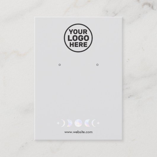 ロゴの追加ムーンフェイズ〔占星術の〕十二宮図イヤリングディスプレイブシン 名刺 (正面)