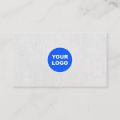 ロゴの追加モダン、薄い灰色のリネンプロフェッショナル 名刺 (正面)